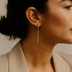 Elegant Silver Drop Dangling Earring Set Jewelry